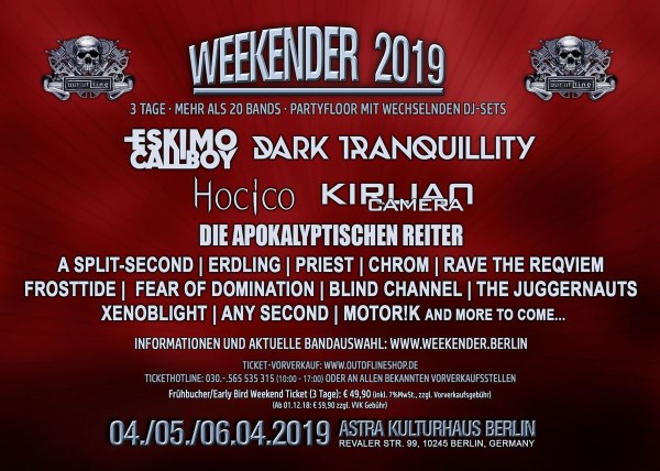Out Of Line Weekender 2019 - Neue Bands Out Of Line Weekender 2019...