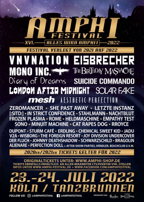 Amphi Festival 2022 - Das Line-Up steht!