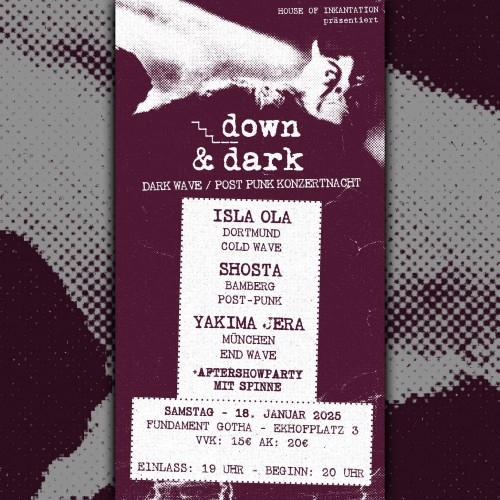 Schwarz auf Schwarz: 'Down & Dark' Konzertnacht in Gotha!
