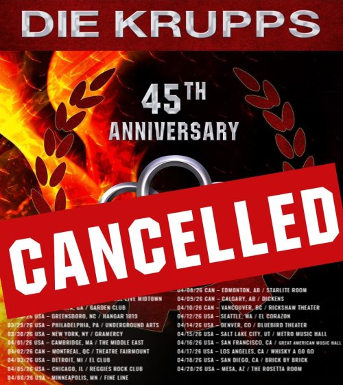 Die Krupps sagen US-Tour ab...