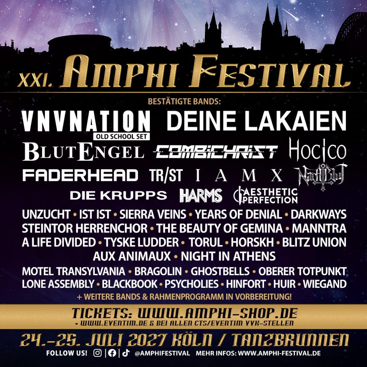 Zweite Bandwelle für Amphi 2027:...