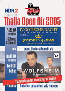 Schweriner Thalia Open Air '05 mit Wolfsheim, Qntal & Milù