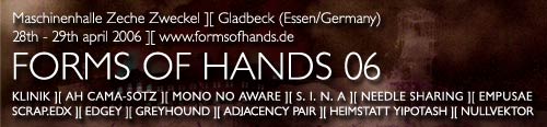Forms of Hands 06- Festival in der ehemaligen Zeche Zweckel