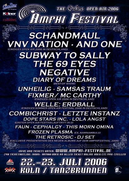 Amphi Festival: drei weitere Acts bestätigt