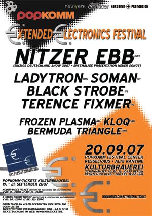 Extended Electronics Festival mit Nitzer Ebb