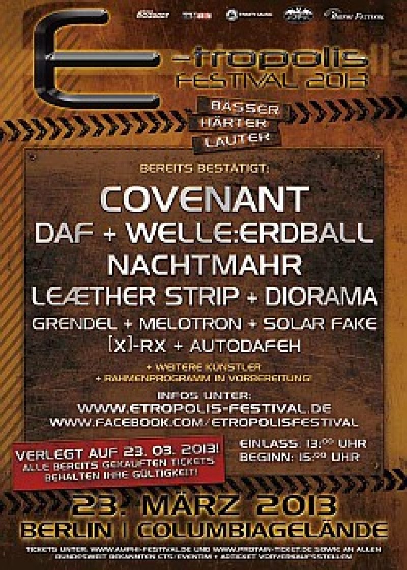 E-tropolis Festival verlegt und neue...