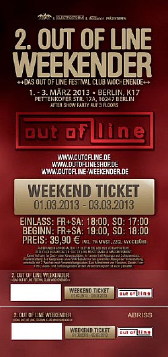 Out Of Line Weekender 2013...