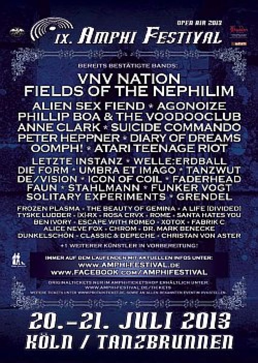 Amphi Festival 2013: Neue Bands