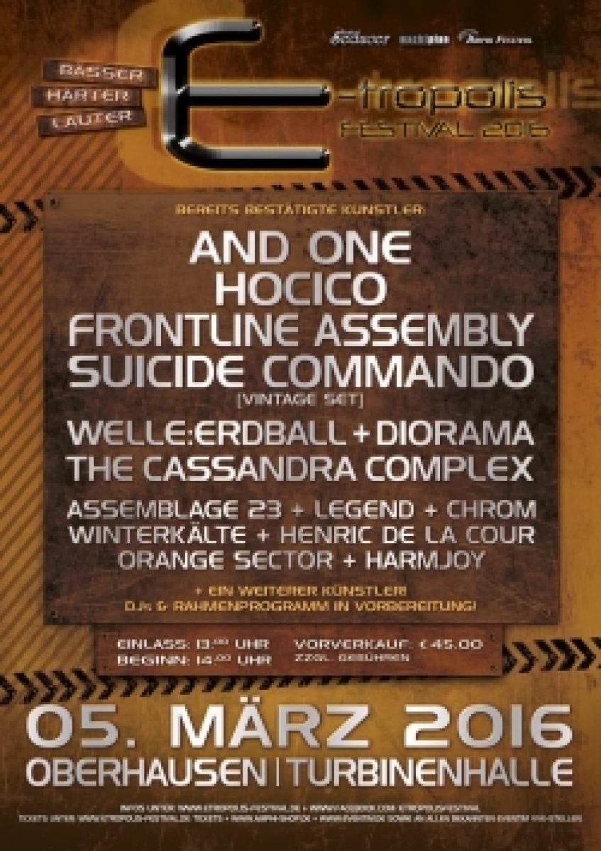 E-tropolis Festival 2016 - Headliner...