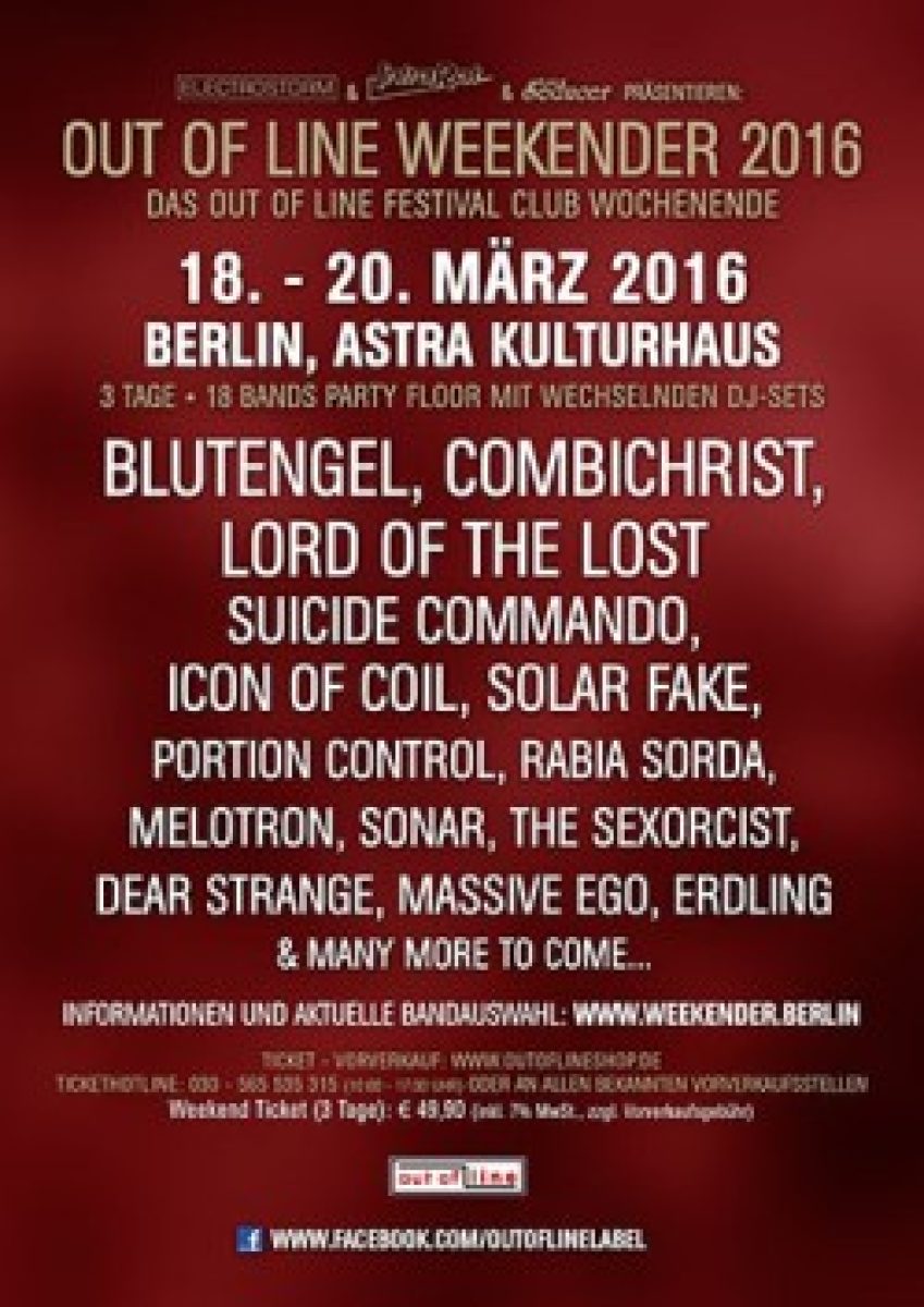 Out Of Line Weekender 2016...