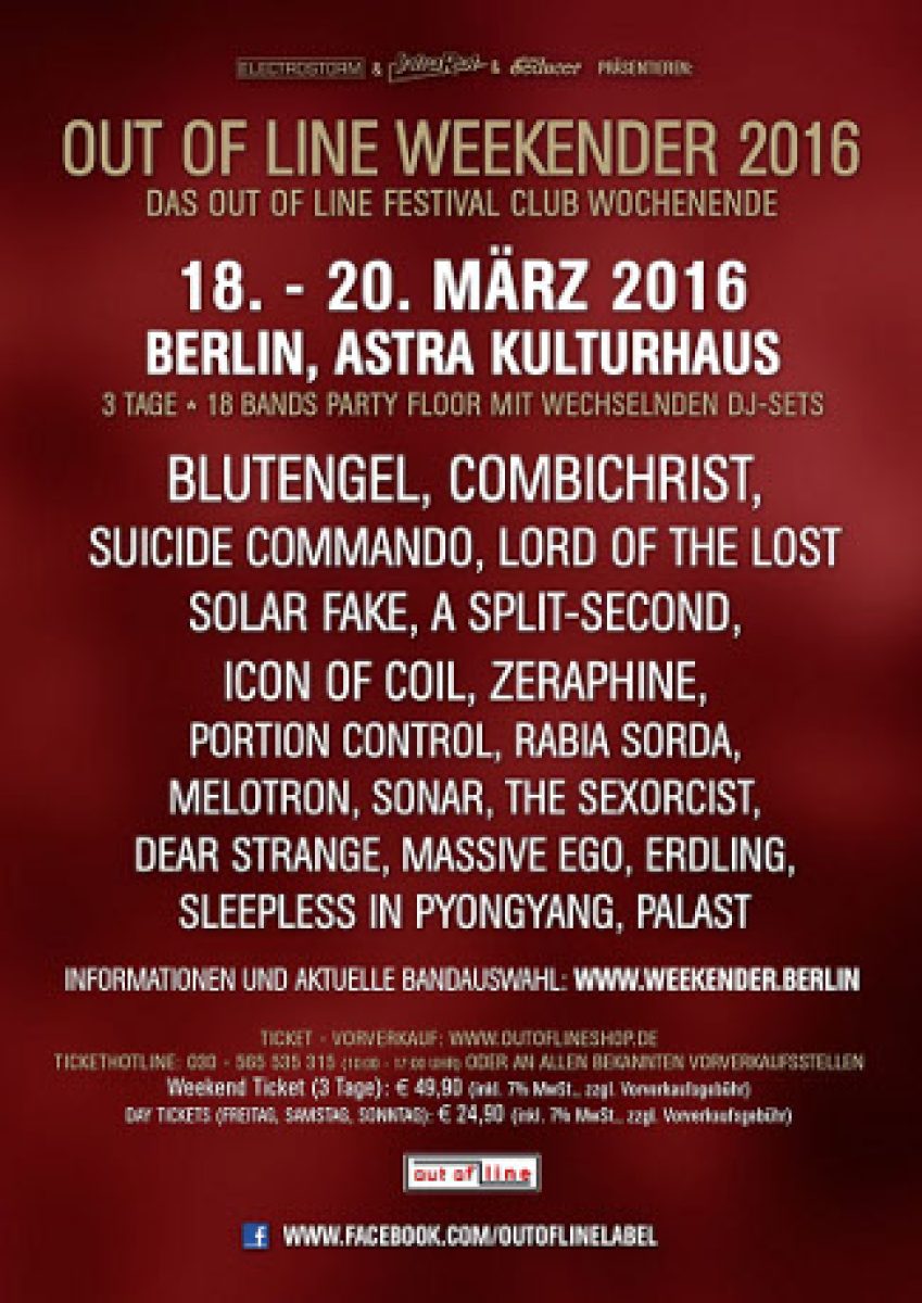 Out Of Line Weekender 2016...